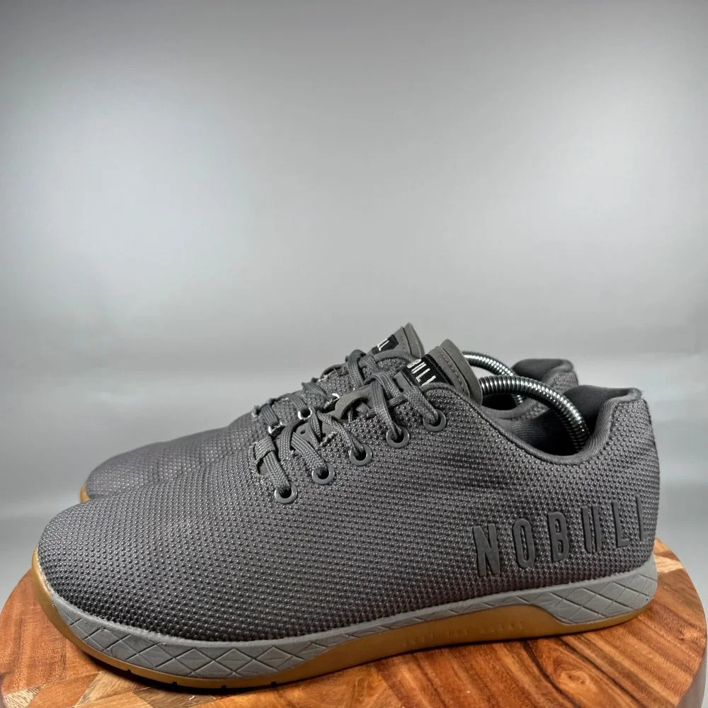 NOBULL SuperFabric Trainer Grey Gum Sole Mens 10.5 Cross Training Shoes